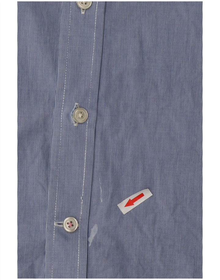 Superdry Herrenhemd aus mittelblau karierter Baumwolle