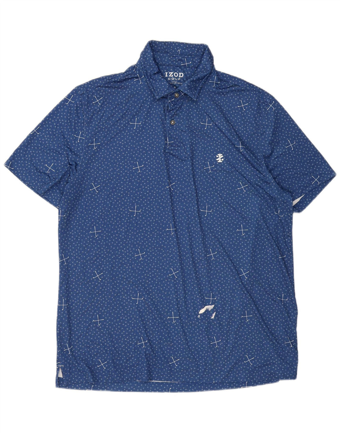 IZOD Herren-Poloshirt, großes, blau gepunktetes Polyester