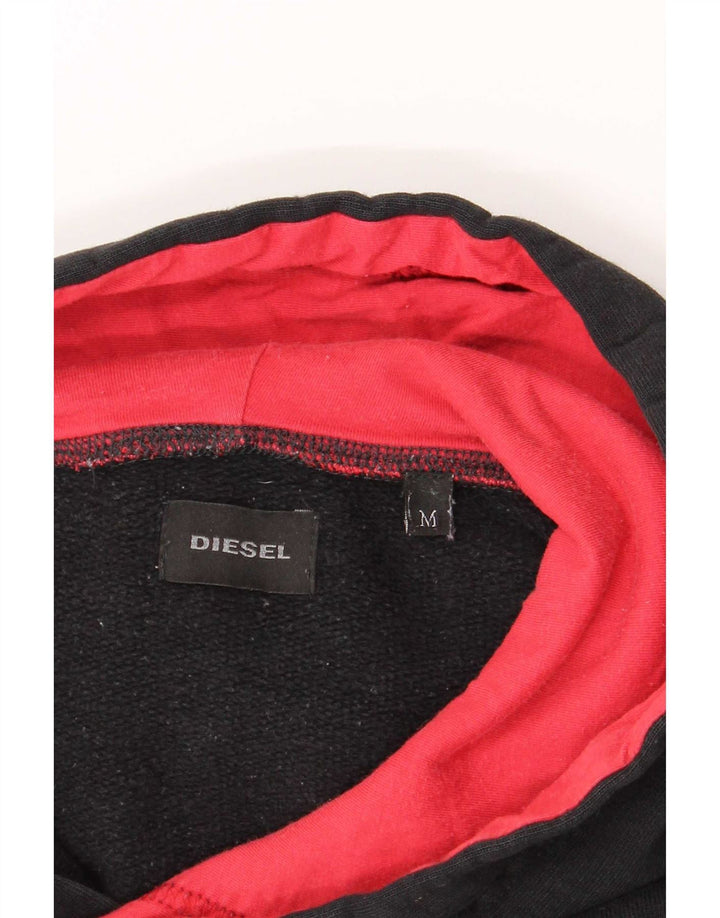 Diesel Herren Graphic Hoodie Pullover Mittelschwarze Baumwolle