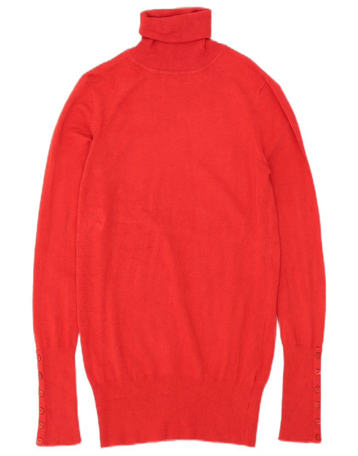 Zara Damen-Pullover mit Rollkragen, Gr. 10, Größe S, Rot, Viskose