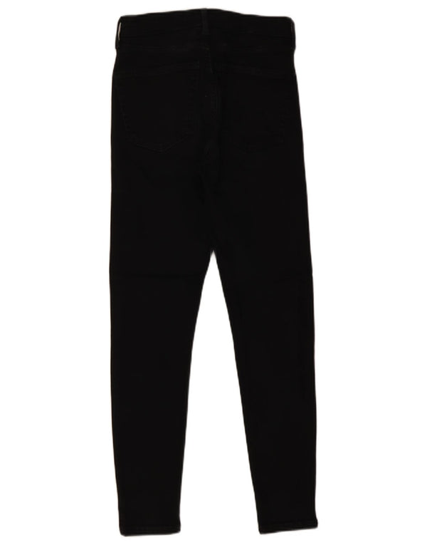 Topshop Damen Skinny Jeans W28 L26 Schwarze Baumwolle