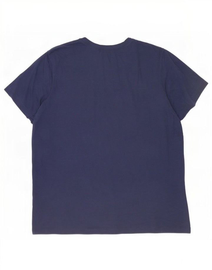 Nike Herren T-Shirt Top XL Marineblau Baumwolle