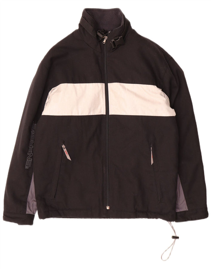 Energie Herren-Windbreaker-Jacke, UK 36, Größe S, Schwarz, Colourblock-Polyester