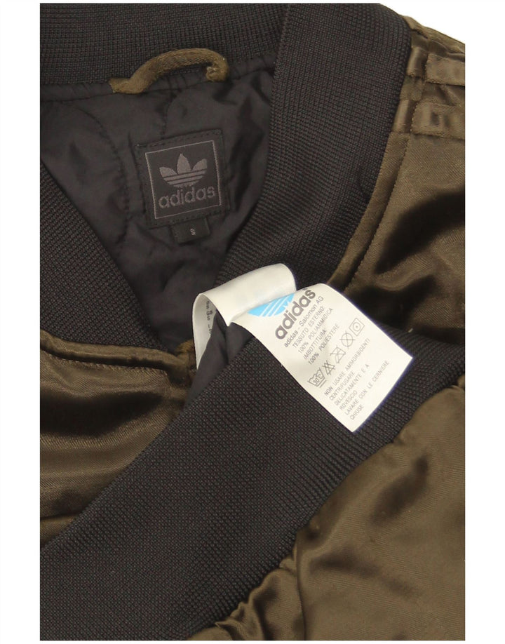 Adidas Herren Varsity Jacke UK 36 Small Khaki Polyamid