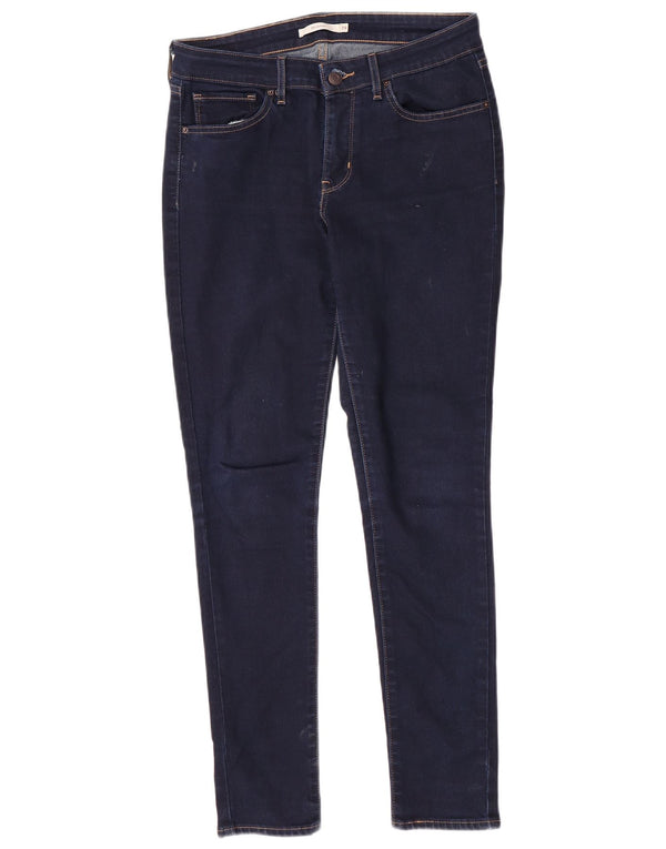 Levi's Damen 711 Skinny Jeans W29 L30 Marineblaue Baumwolle