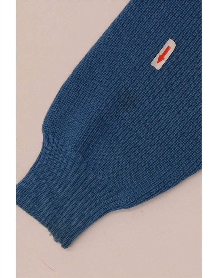 Navigare Herren-Pullover mit Reißverschluss am Hals, Größe L, Blau