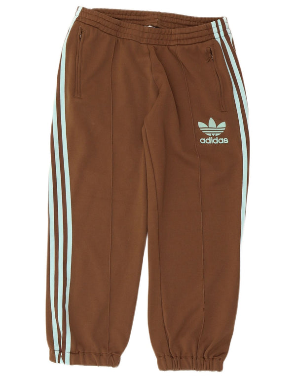 Adidas Mädchen-Trainingshose, Jogginghose, 13–14 Jahre, braunes Polyester