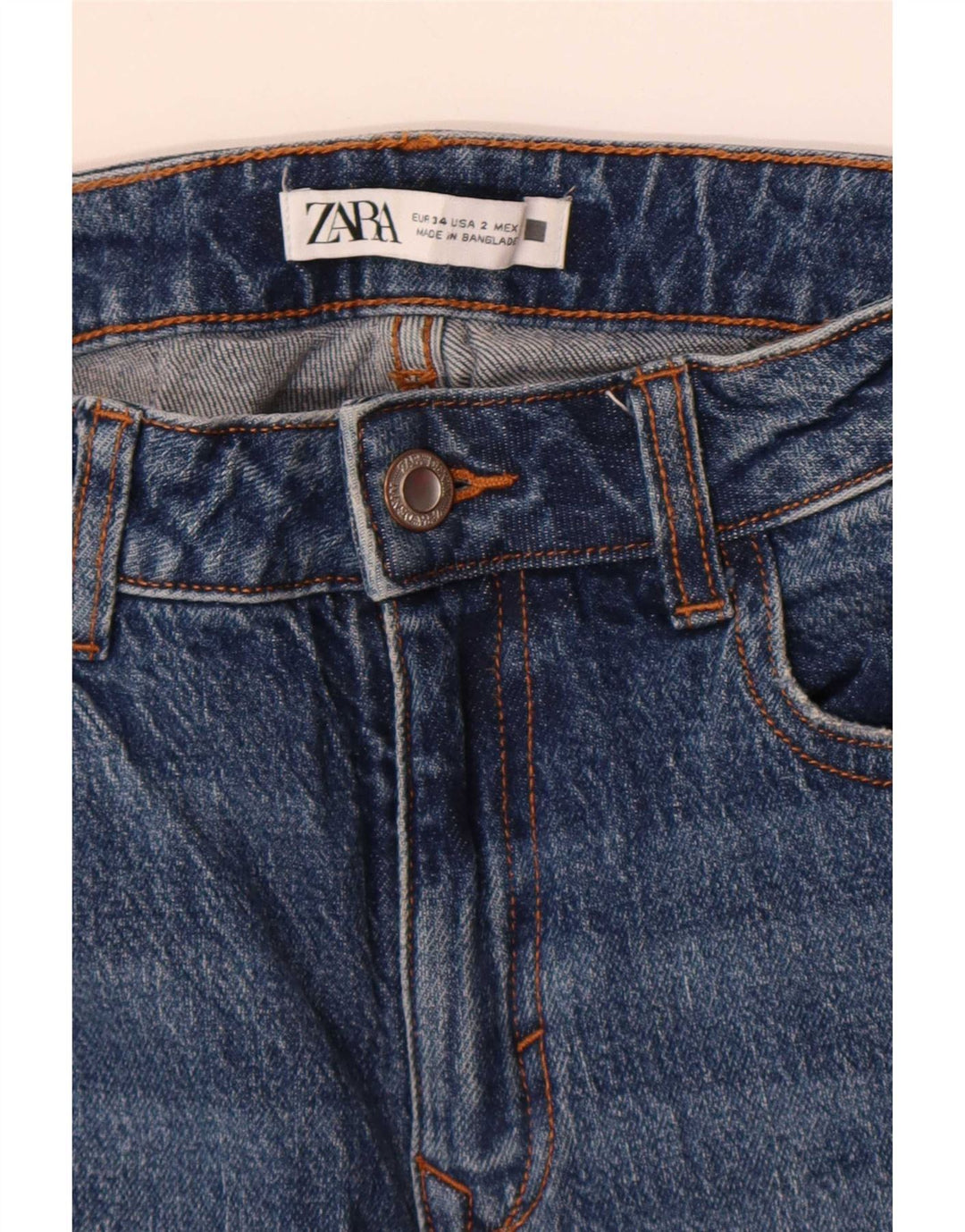 Zara Damen Schlagjeans EU 34 2XS W24 L34 Blau