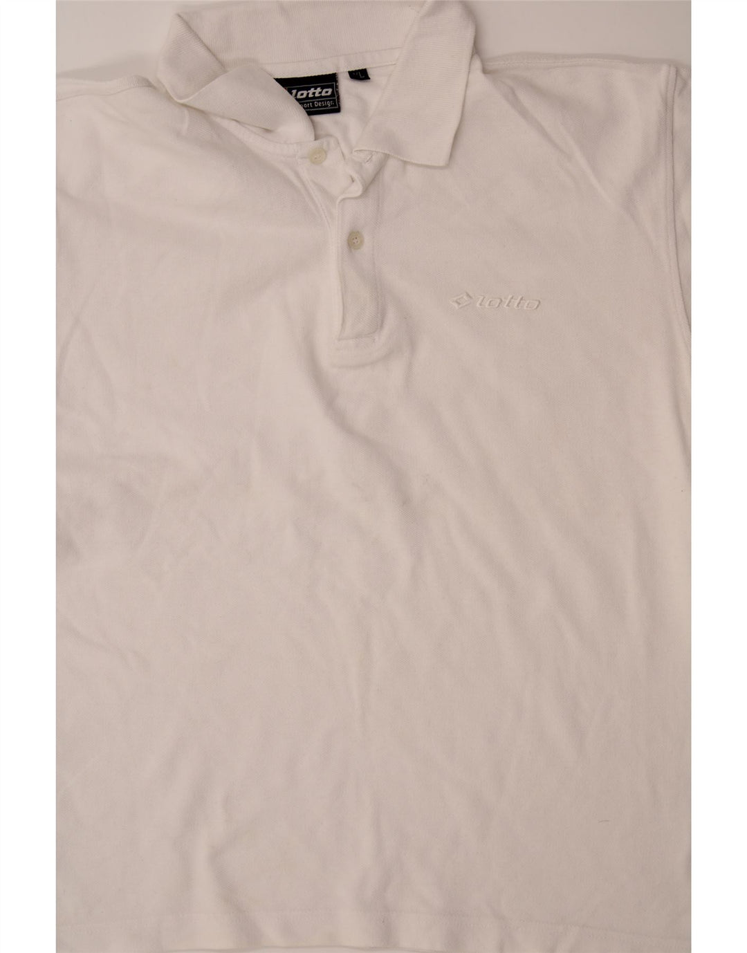 LOTTO Mens Polo Shirt XL White Vintage Lotto and Second-Hand Lotto from Messina Hembry 