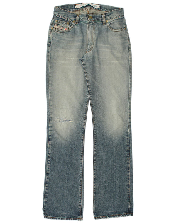 Diesel Damen Distressed Bootcut Jeans W30 L34 Blaue Baumwolle