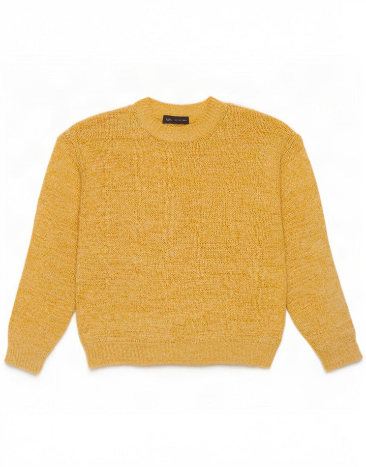 Marks & Spencer Damen-Pullover mit Rundhalsausschnitt, Gr. 14, Mittelgelb