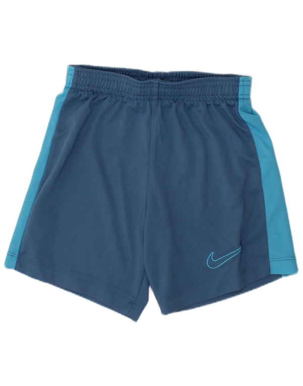 Nike Sportshorts für Jungen, 7–8 Jahre, XS, blaues Farbblock-Polyester