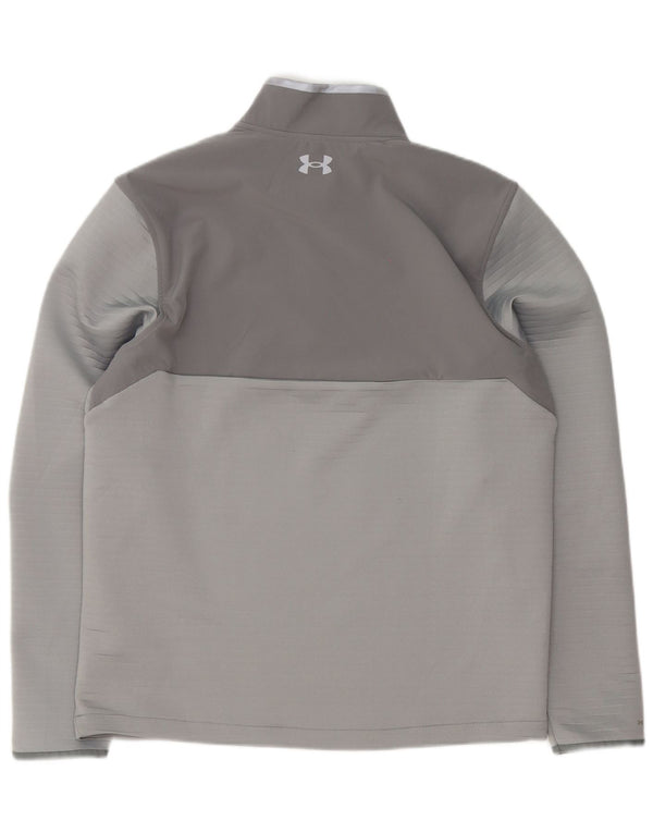 Under Armour Herren-Pullover-Trainingsanzugoberteil, groß, grau, Farbblock-Sport