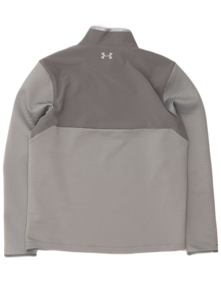 Under Armour Herren-Pullover-Trainingsanzugoberteil, groß, grau, Farbblock-Sport