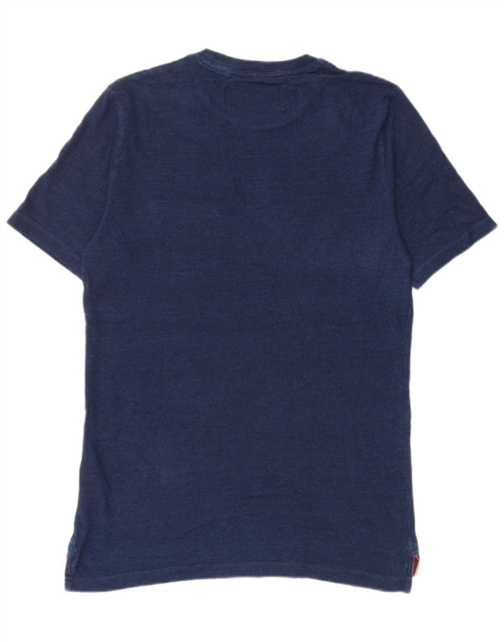 Superdry Herren T-Shirt Top Small Marineblau Baumwolle