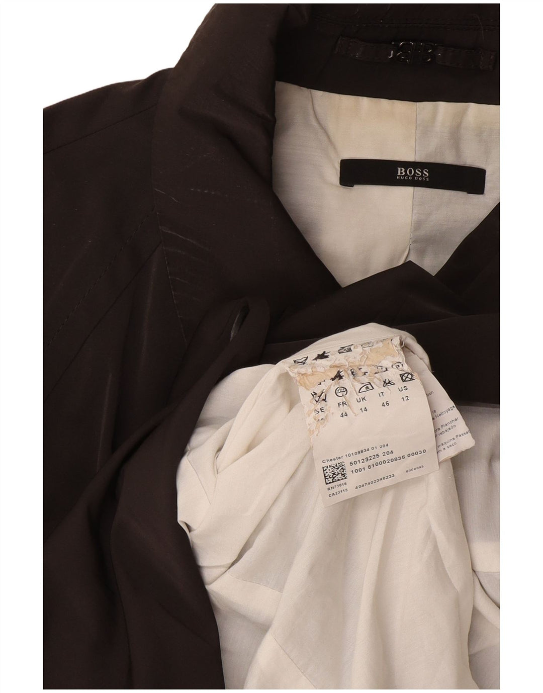 Hugo Boss Damen Trenchcoat UK 14 Mittelgraues Polyester