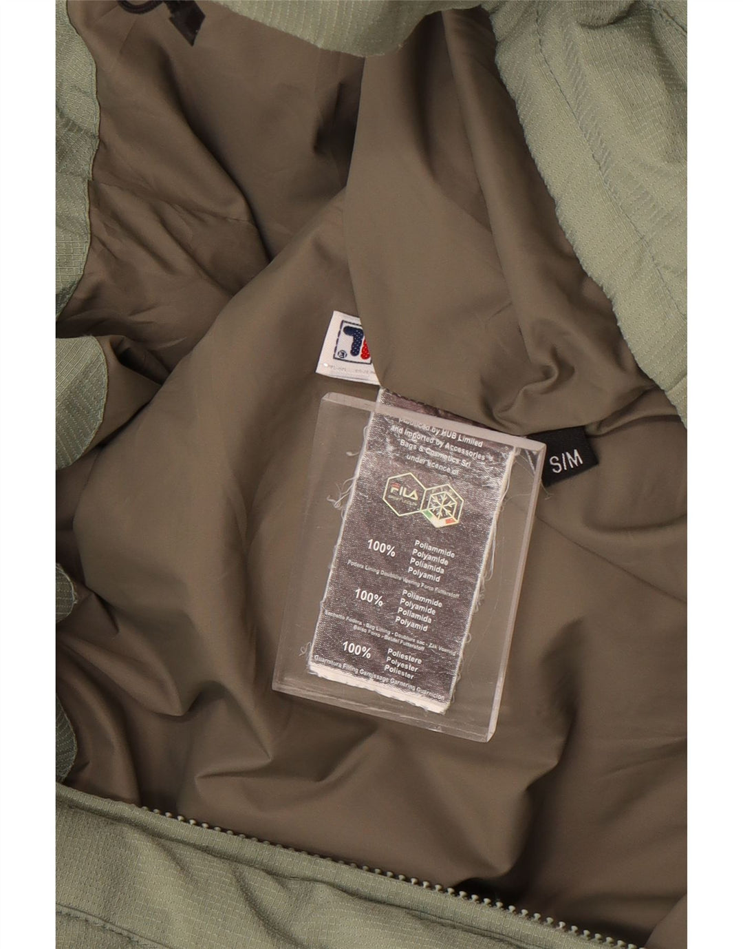 Fila Herren-Jacke mit Kapuze, gepolstert, UK 36, Größe S, grün, Polyester