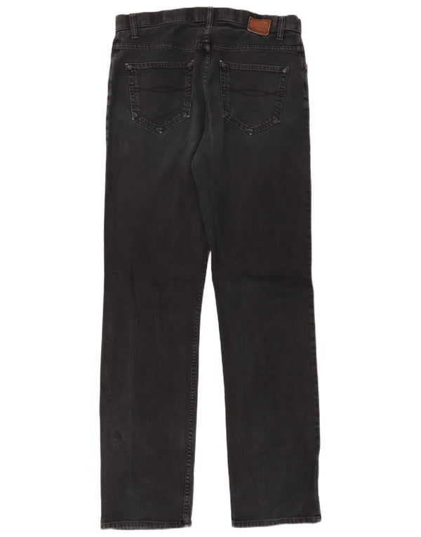 Marks & Spencer Herren Blue Harbor Straight Jeans W34 L35 Schwarze Baumwolle