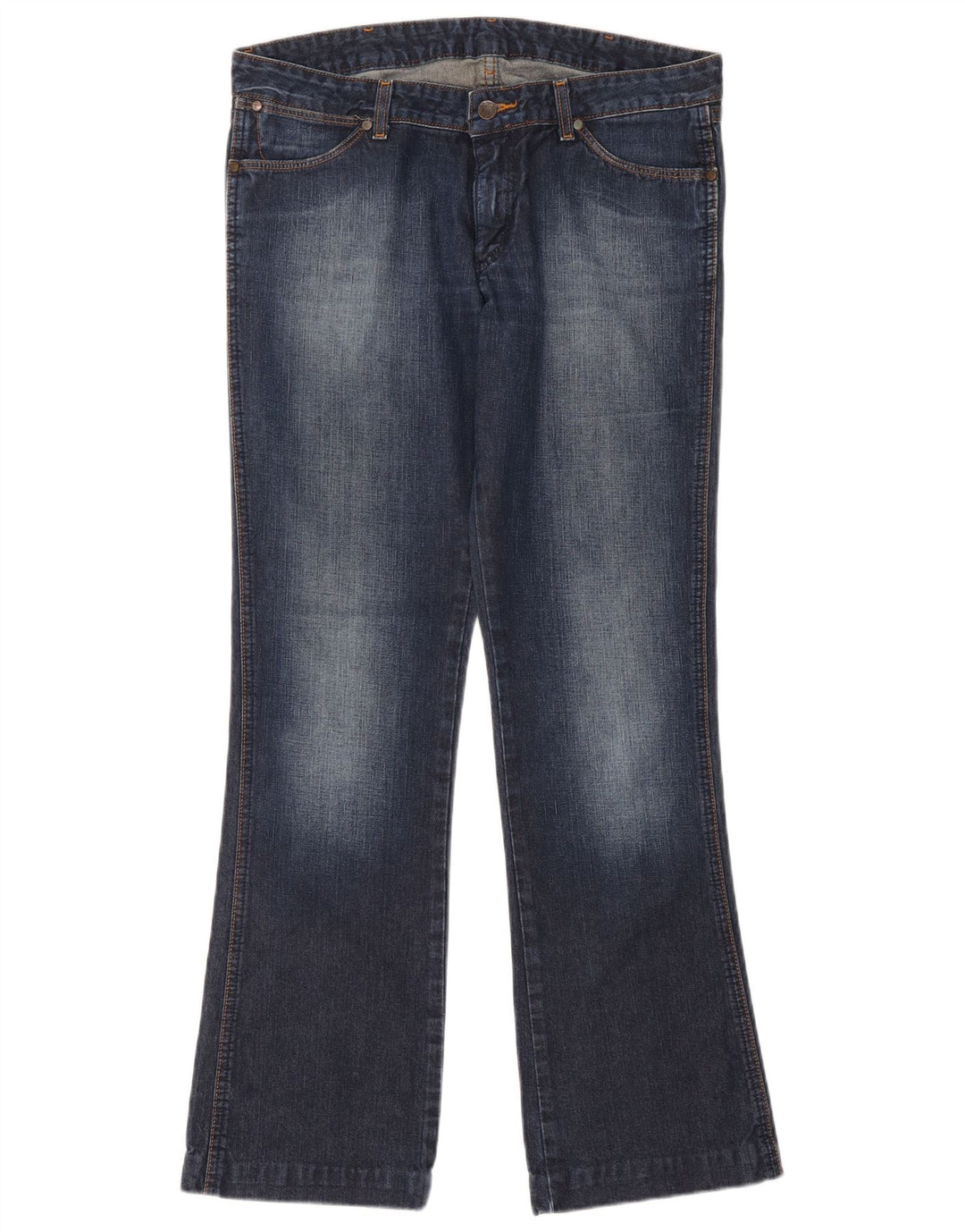 Wrangler Damen Megan Bootcut Jeans W32 L34 Marineblaue Baumwolle