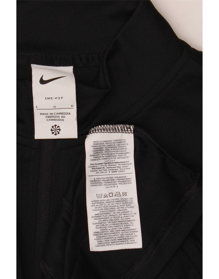 Nike Herren-Trainingsanzug-Oberteil, große Jacke aus schwarzem Polyester