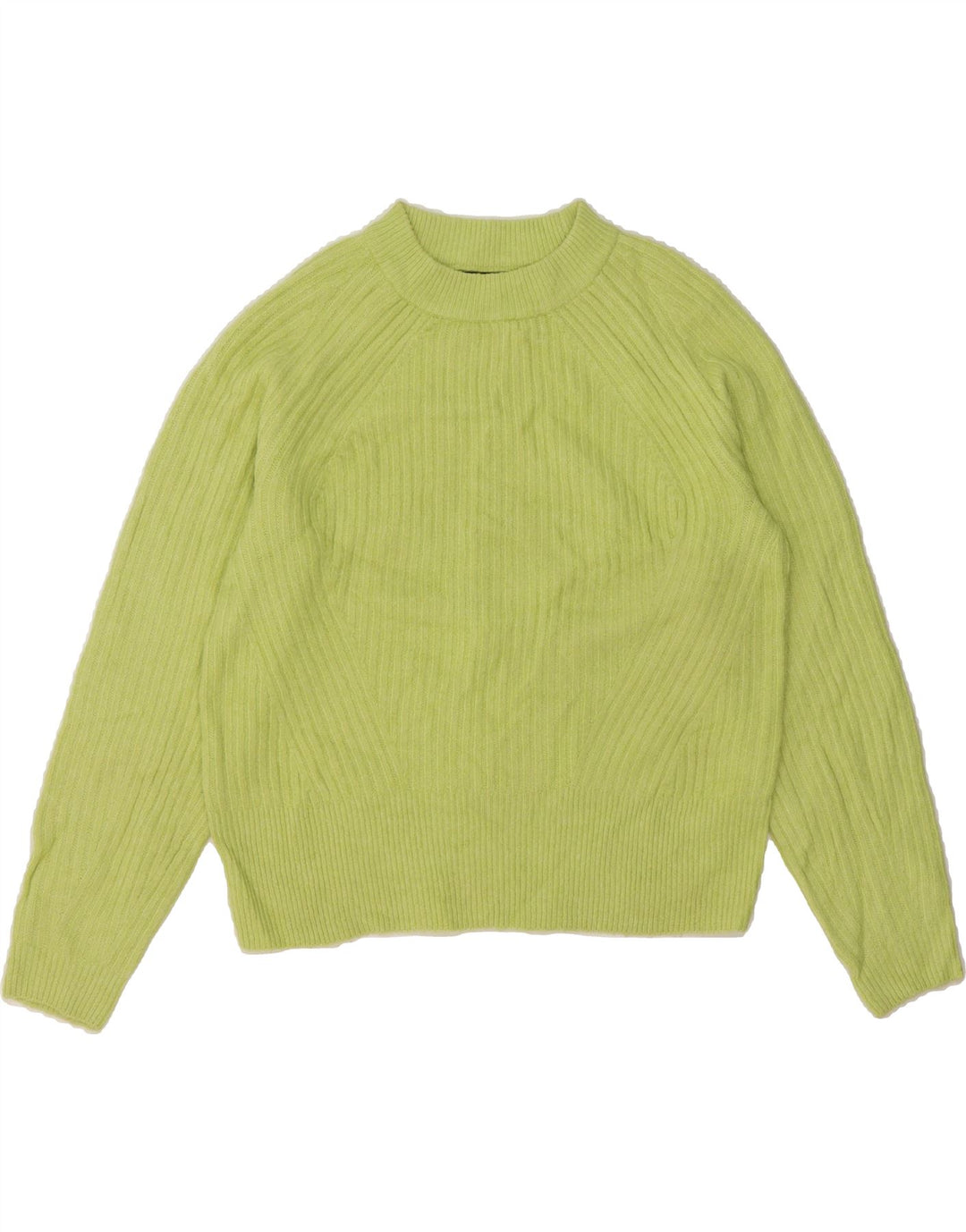 MARKS & SPENCER Womens Crop Crew Neck Jumper Sweater UK 10 Small Green Vintage Marks & Spencer and Second-Hand Marks & Spencer from Messina Hembry 