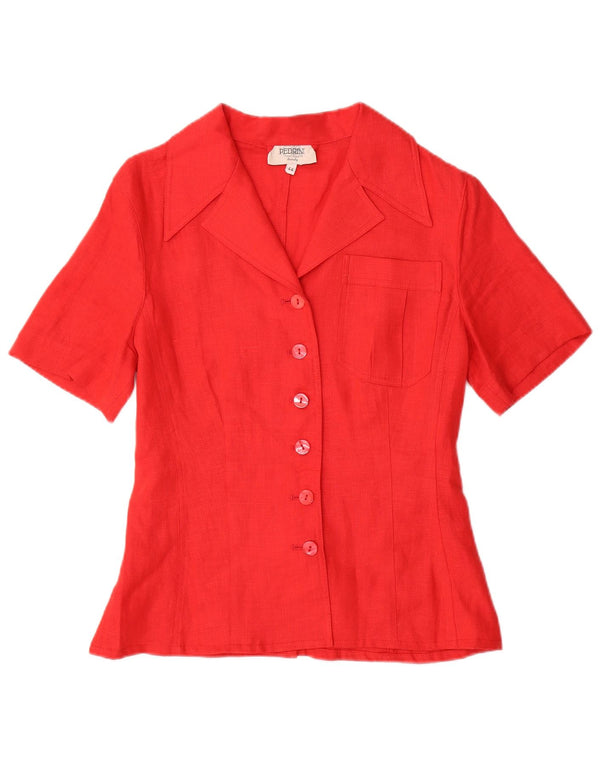 GB.PEDRINI Damen 2-teiliges Rockset IT 44 Medium W26 Rotes Leinen