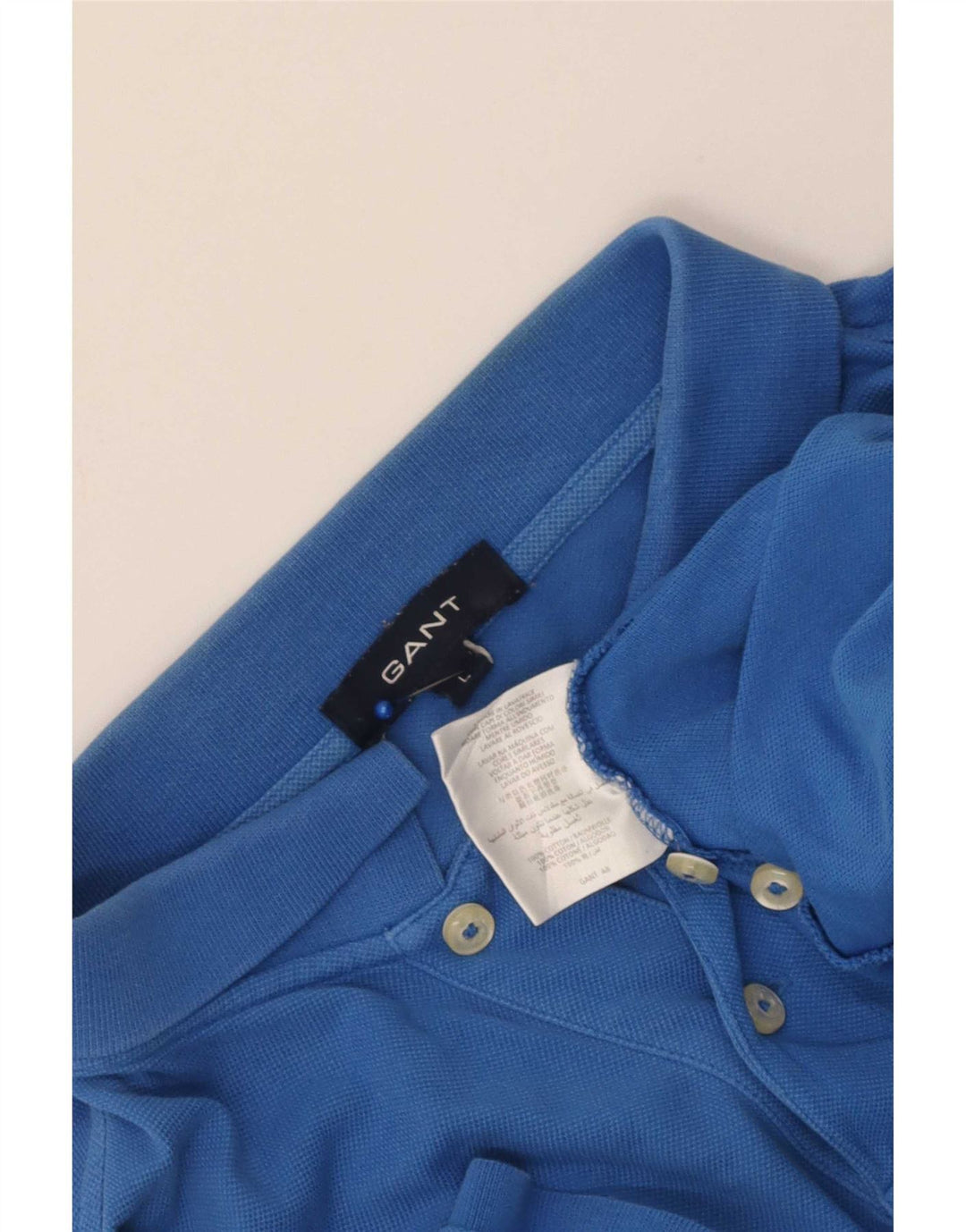 Gant Herren-Poloshirt, große blaue Baumwolle
