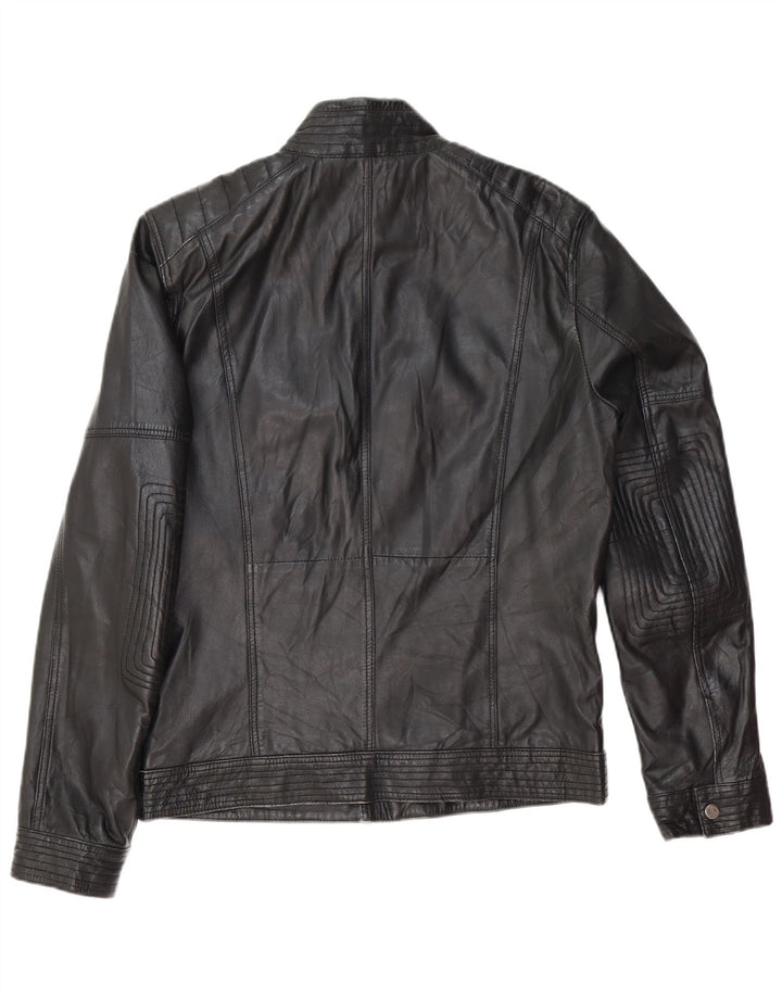 Conbipel Damen Leder Bikerjacke IT 46 Großes schwarzes Leder