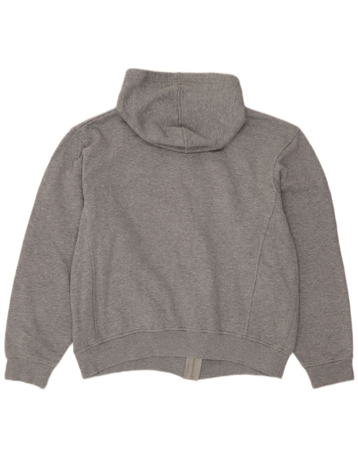 FILA Womens Graphic Oversized Zip Hoodie Pullover UK 20 2XL Graue Baumwolle