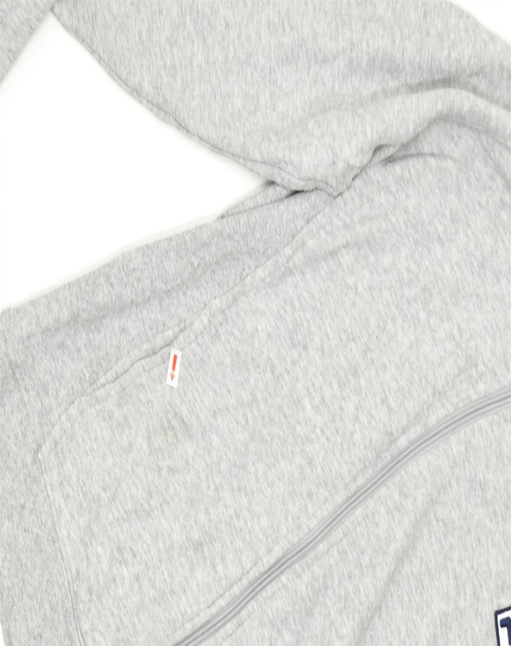 FILA Womens Loose Fit Zip Hoodie Sweater UK 10 Small Grey Cotton | Vintage | Thrift | Second-Hand | Used Clothing | Messina Hembry 