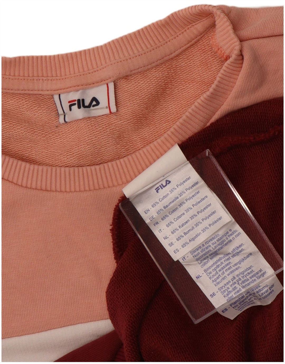 FILA Damen Sweatshirt-Pullover UK 16 Large Mehrfarbiger Farbblock