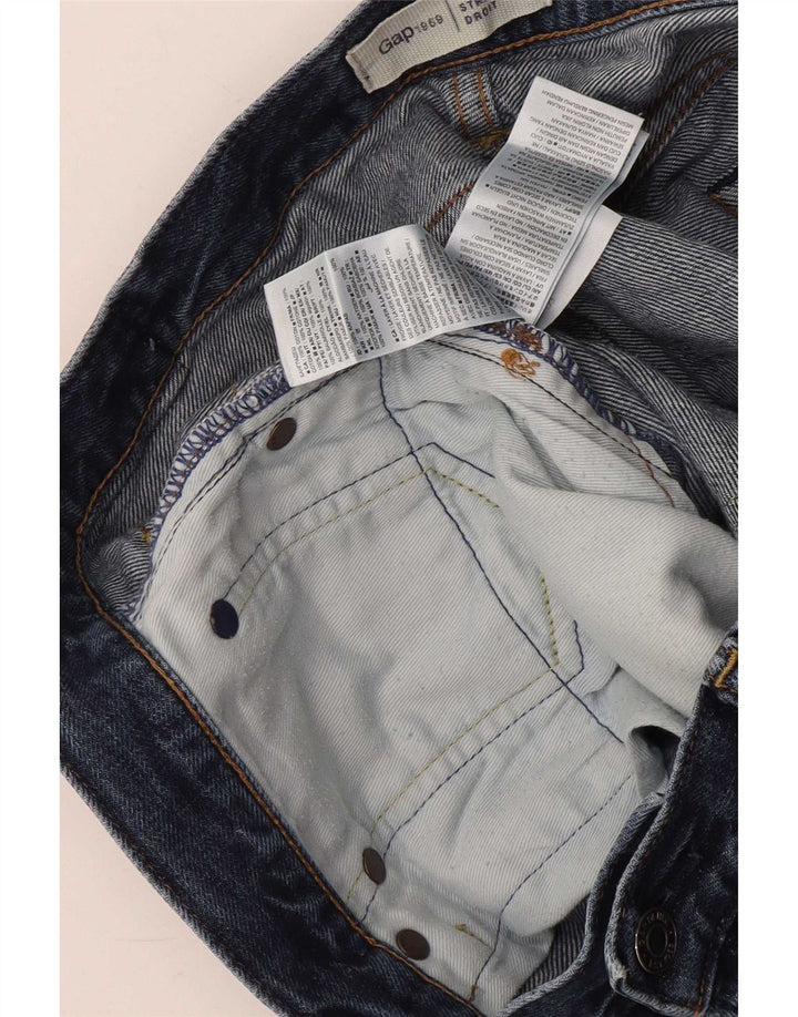 Gap Herren Straight Jeans W32 L30 Blaue Baumwolle