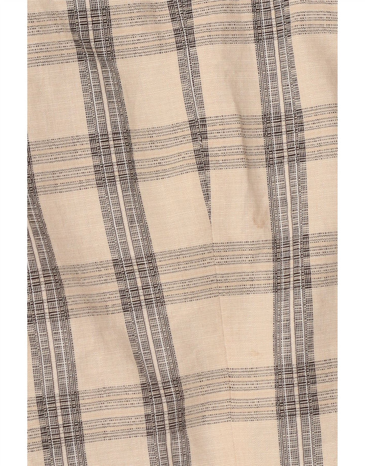 Zweireihiger Blazer für Herren von Zara, Gr. 38, mittelbeigefarbenes Karo-Acetat