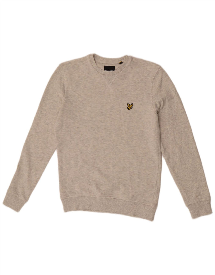 Lyle & Scott Herren Sweatshirt Pullover XS Grau gefleckte Baumwolle