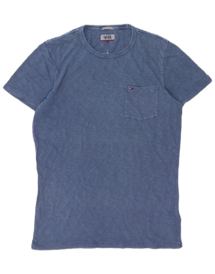 Tommy Hilfiger Herren T-Shirt Top Large Blau Baumwolle