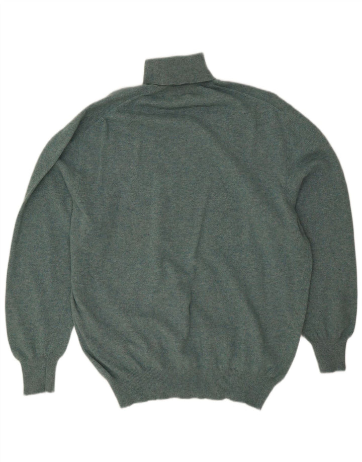 Vintage Herren Rollkragenpullover Pullover Groß Grün