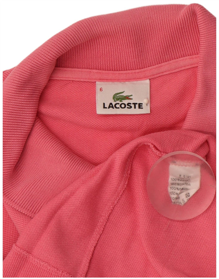 LACOSTE Herren Poloshirt Größe 6 XL Rosa Baumwolle