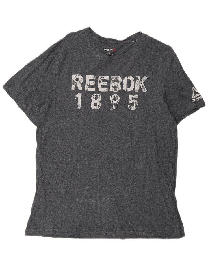 Reebok Herren Graphic T-Shirt Top Large Grau