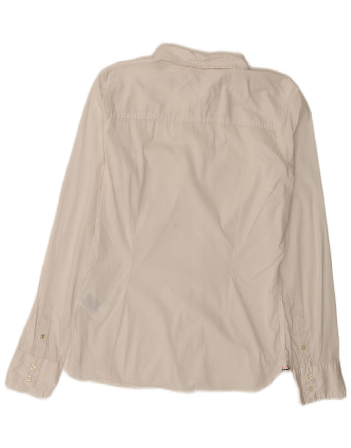 Tommy Hilfiger Damen-Hemd UK 12 aus mittelweißer Baumwolle