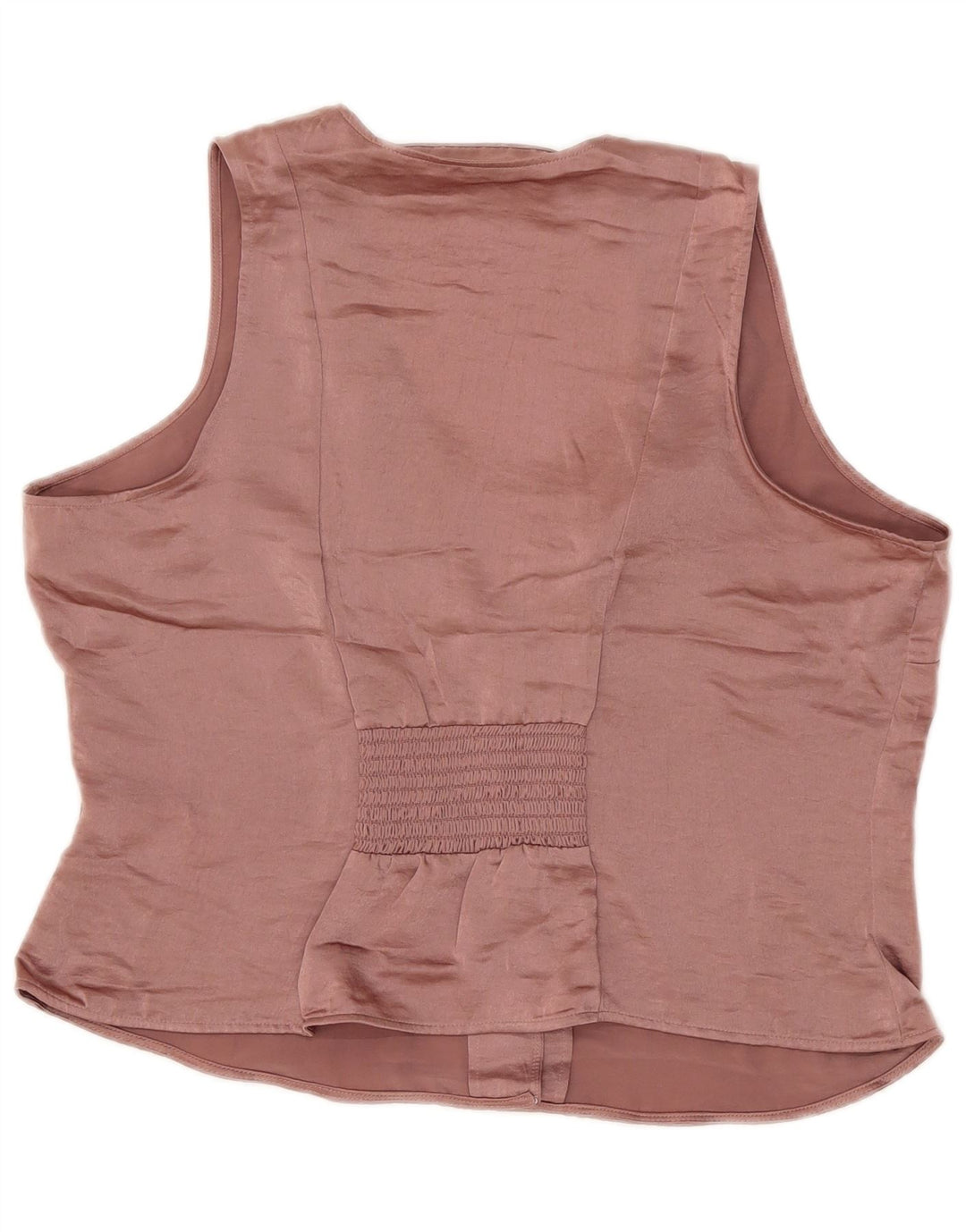 Marks & Spencer Damen ärmellose Hemdbluse UK 14 Large Pink Polyester