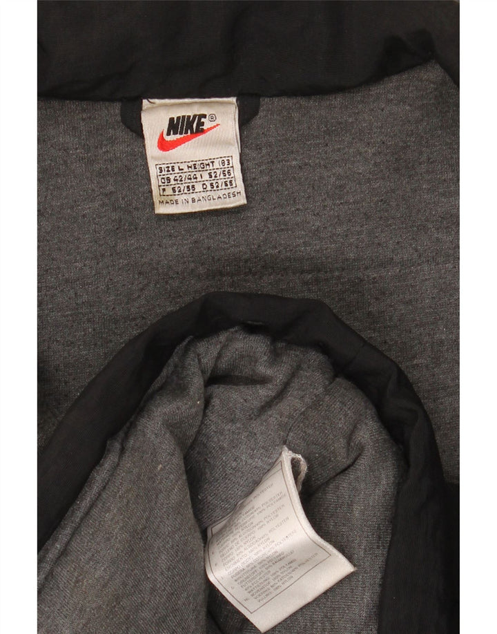 Nike Herren Windjacke UK 42/44 Großes schwarzes Nylon