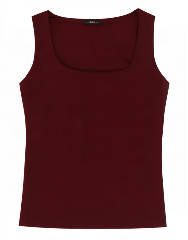 Zara Damen Weste Top UK 12 Medium Burgund