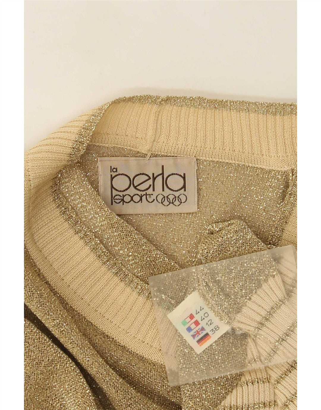 La Perla Damen-Cardigan-Pullover UK 12 Mittelgold meliert