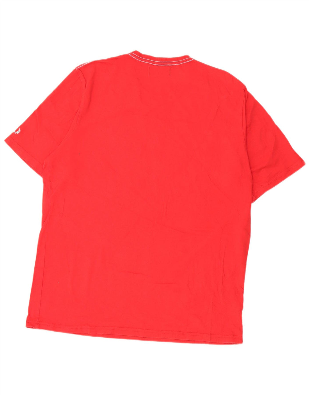 Fred Perry Herren-T-Shirt mit Grafik, Größe L, aus roter Baumwolle