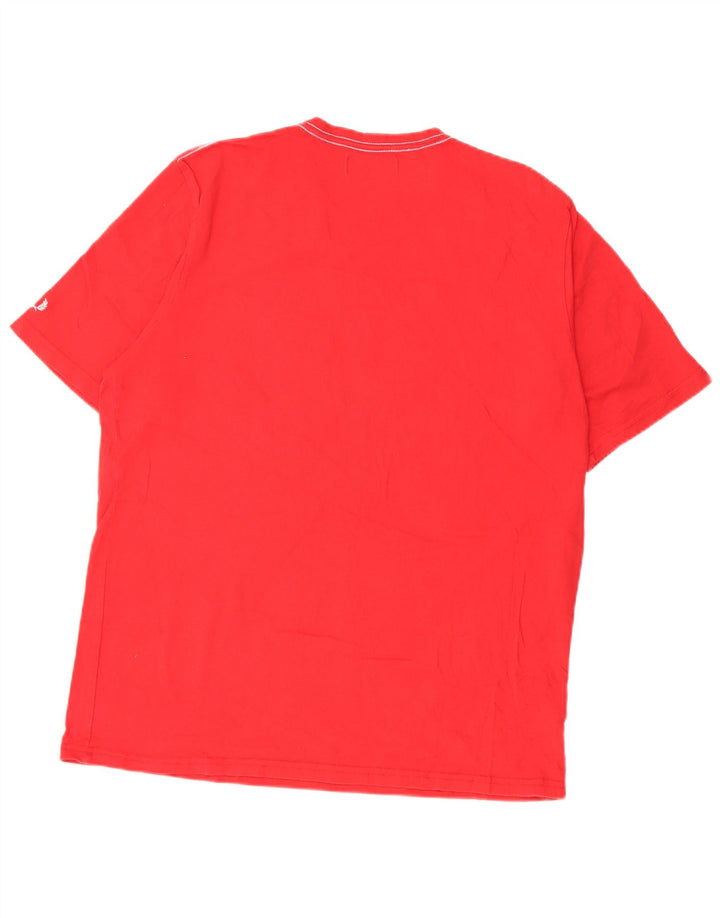 Fred Perry Herren-T-Shirt mit Grafik, Größe L, aus roter Baumwolle