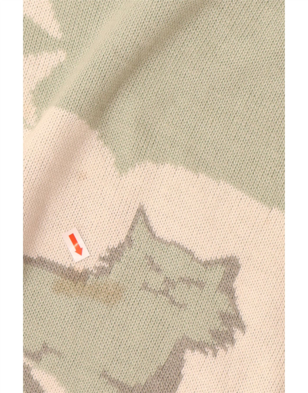 VINTAGE Damen Rollkragenpullover Pullover UK 16 Großer grüner Tierdruck