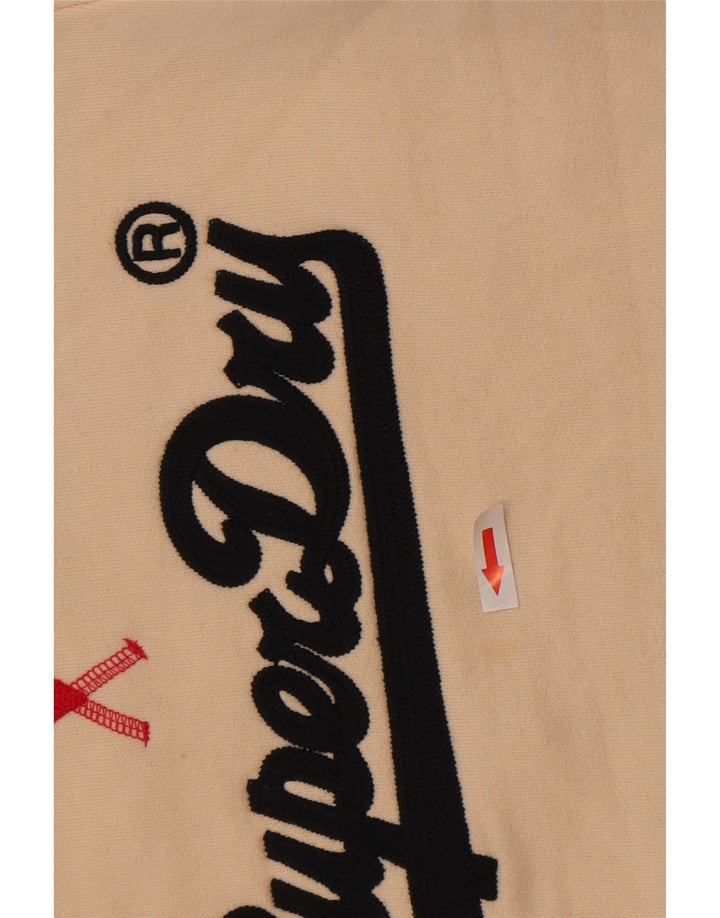 Superdry Damen-Sweatshirt-Pullover UK 12 Medium Off White Colourblock