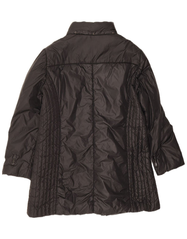 Fiorella Rubino Damen Wattierter Mantel UK 20 2XL Schwarz Polyamid