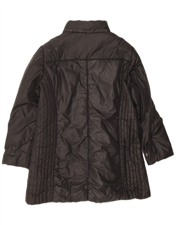 Fiorella Rubino Damen Wattierter Mantel UK 20 2XL Schwarz Polyamid