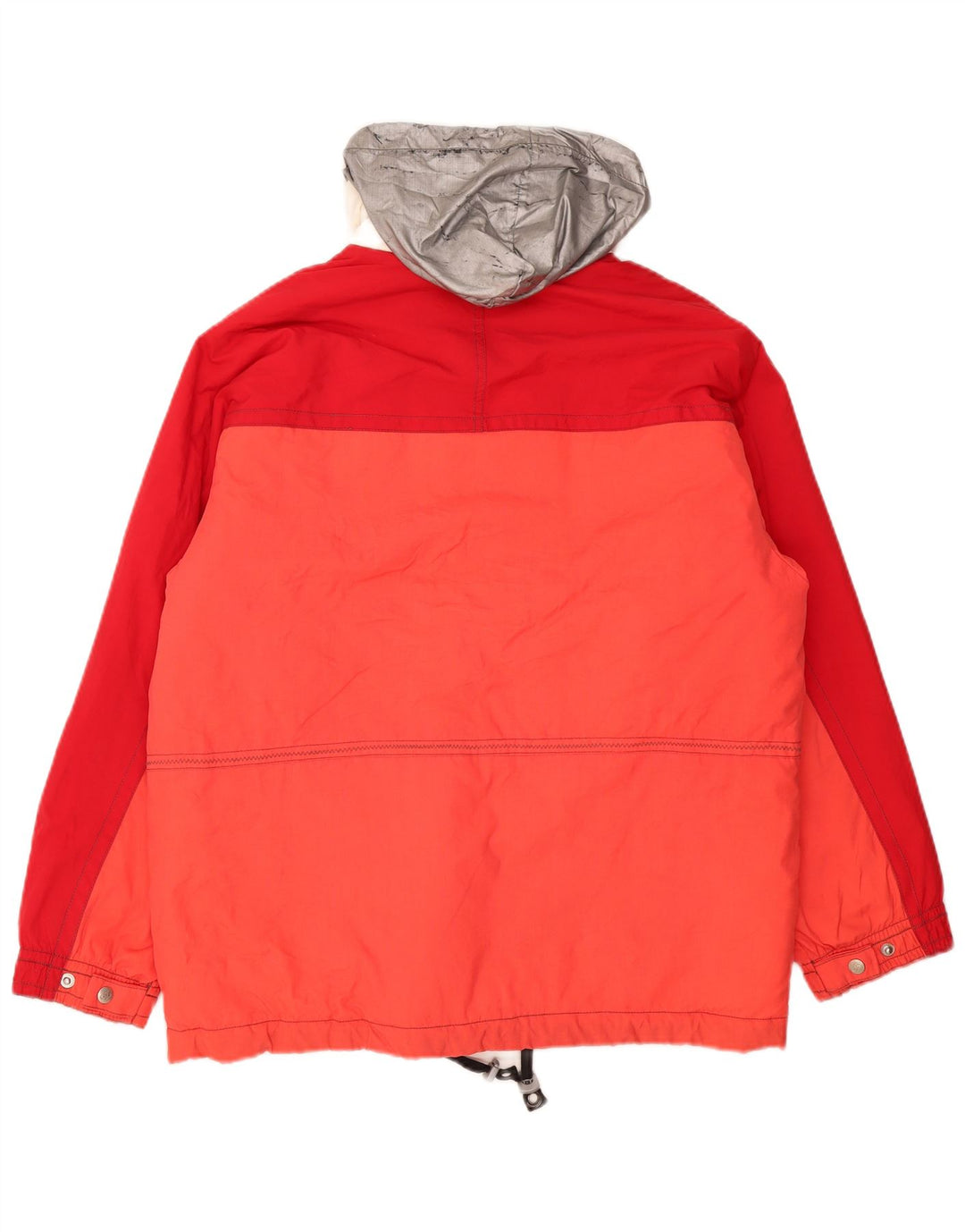 Dubin Damen-Skijacke mit Kapuze, übergroß, IT 44, Mittelrot, Farbblock
